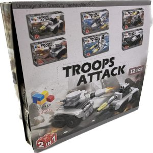 משחק הרכבה רכב מלחמה - מארז מורחב גדול 12 יחידות