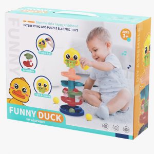 מסלול כדורים לתינוק - ברווז עם אורות וצלילים